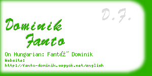 dominik fanto business card